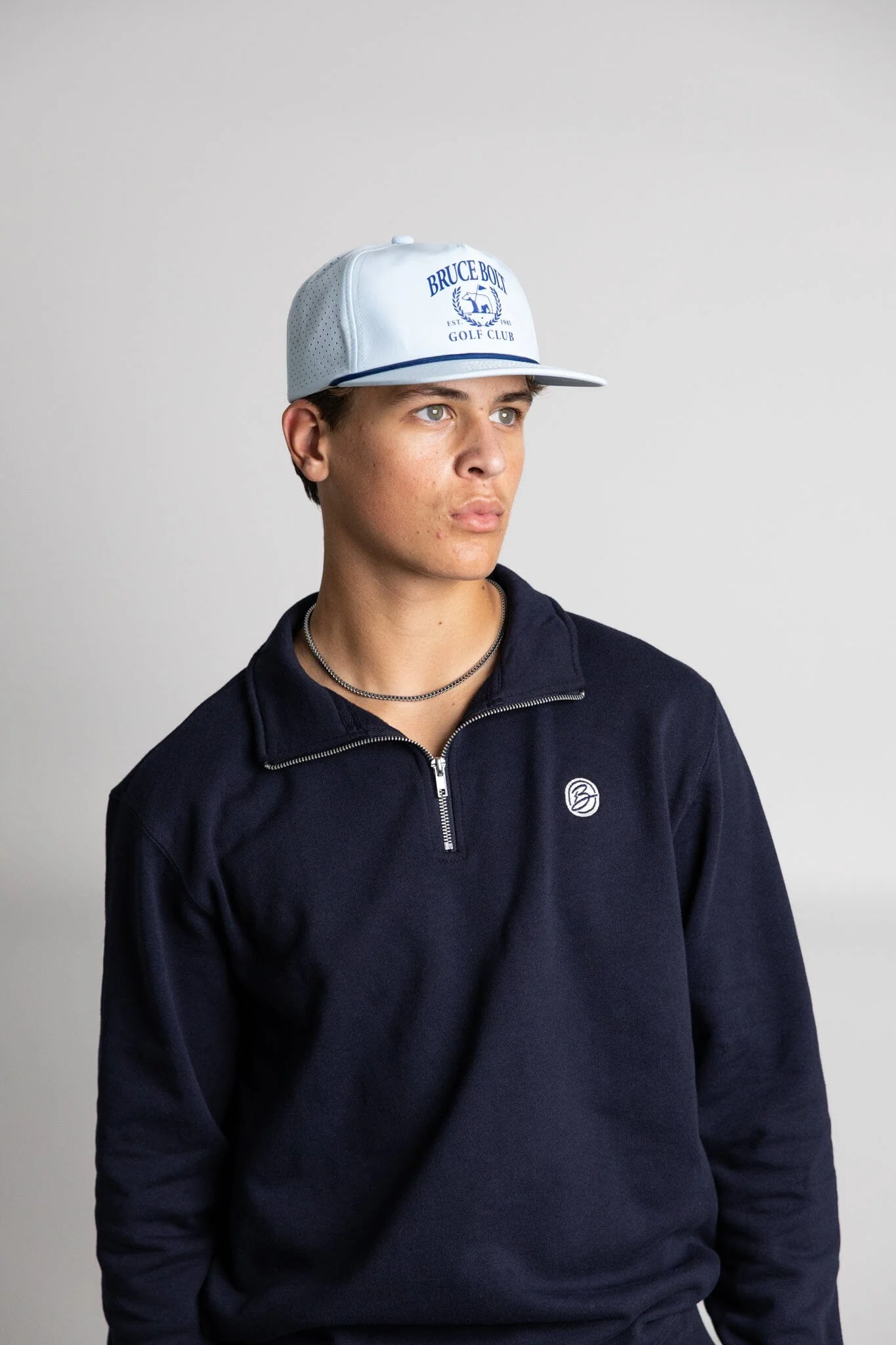 "BRUCE BOLT Golf Club" Rope Hat - Baby Blue - Image 3