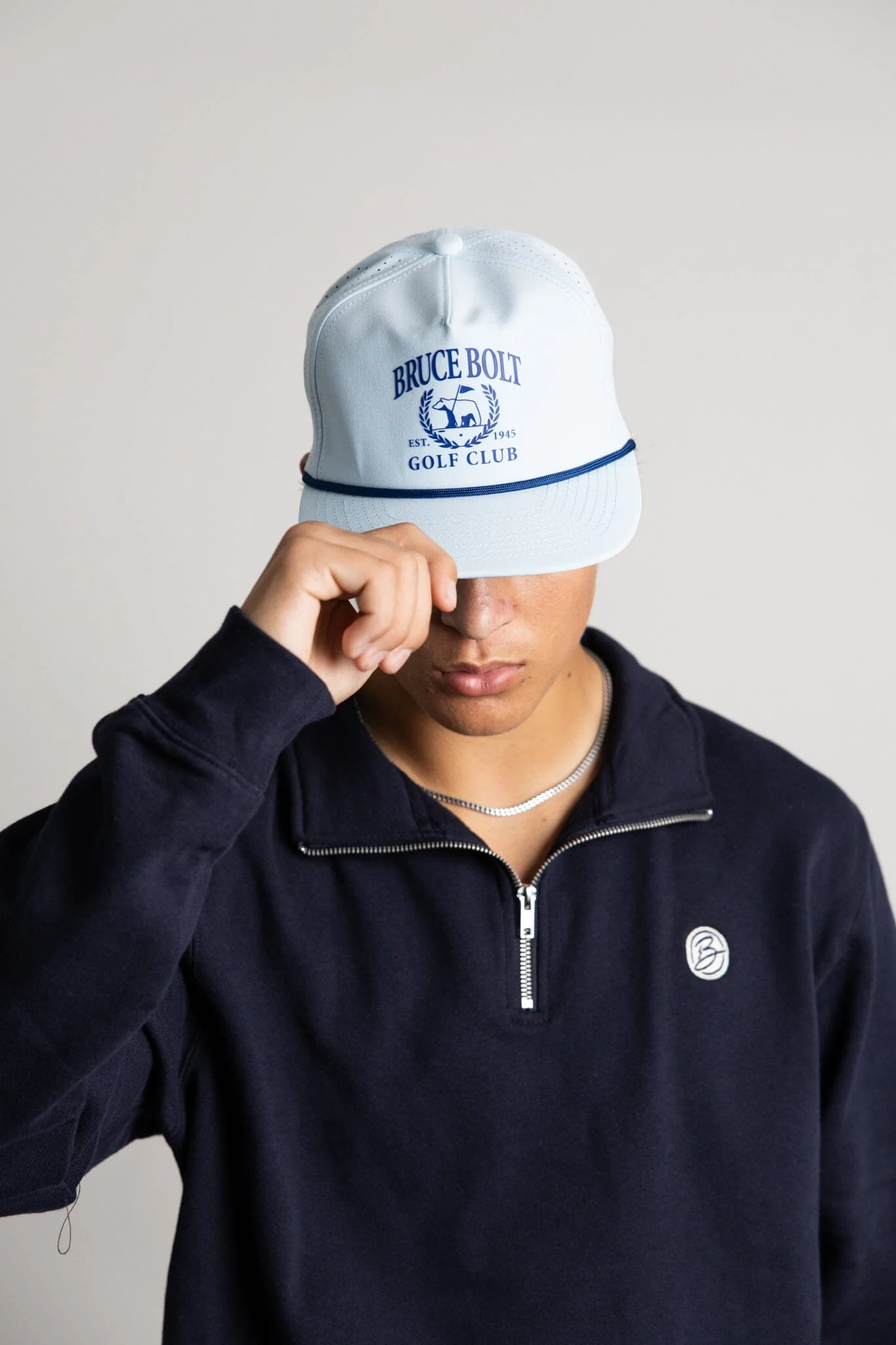 "BRUCE BOLT Golf Club" Rope Hat - Baby Blue - Image 4