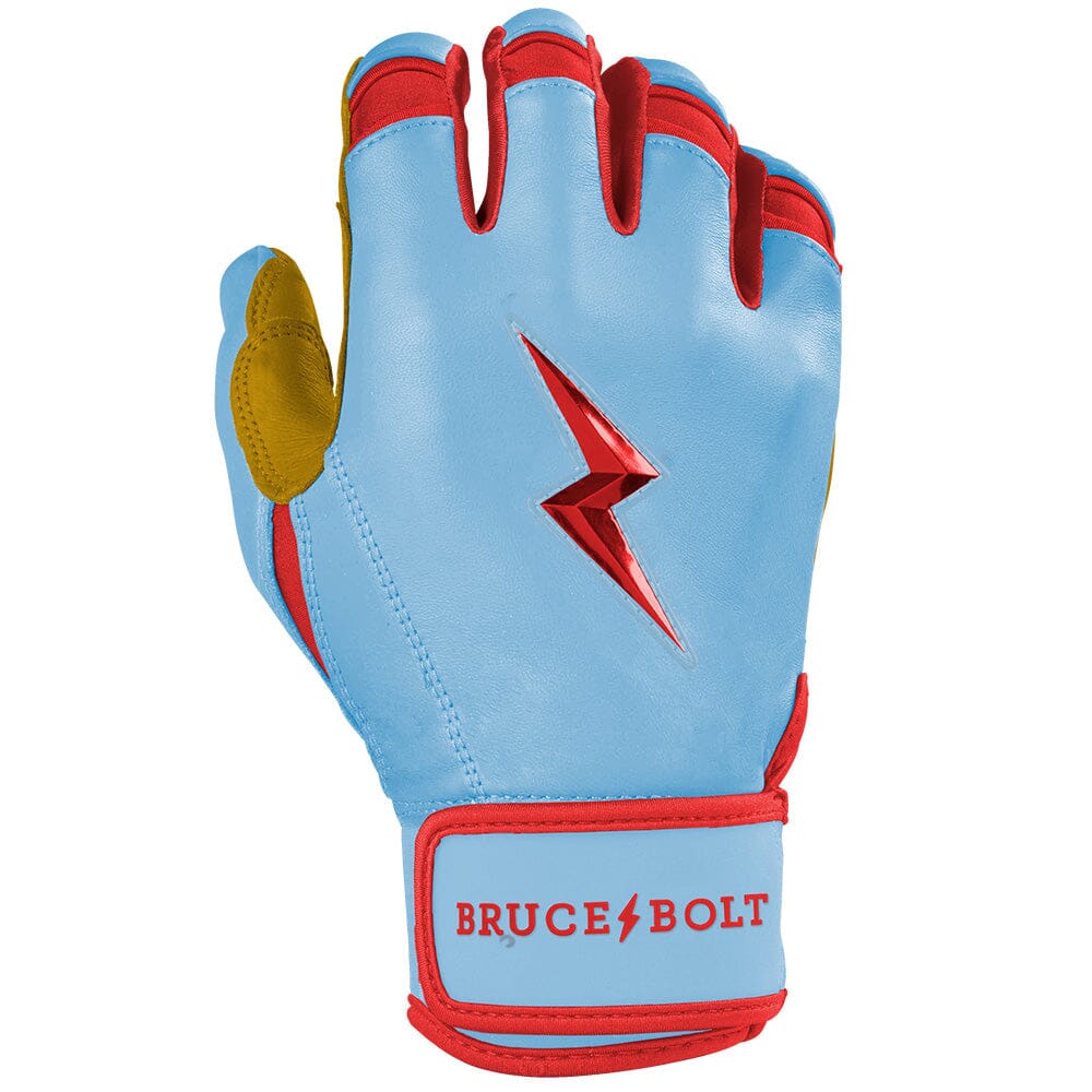 Harrison Bader Signature Series Short Cuff Batting Gloves - Baby Blue - Image 4