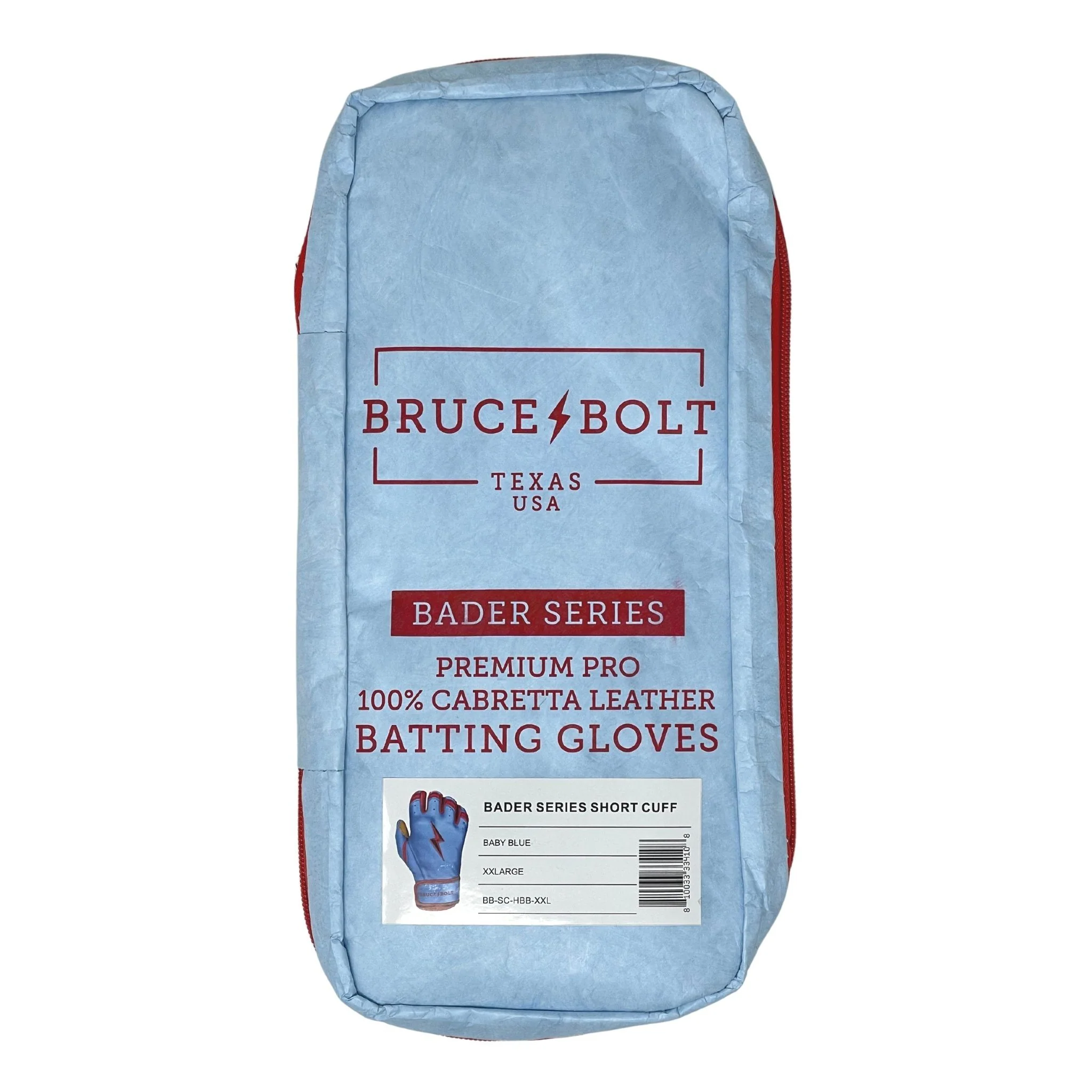 Harrison Bader Signature Series Short Cuff Batting Gloves - Baby Blue - Image 6