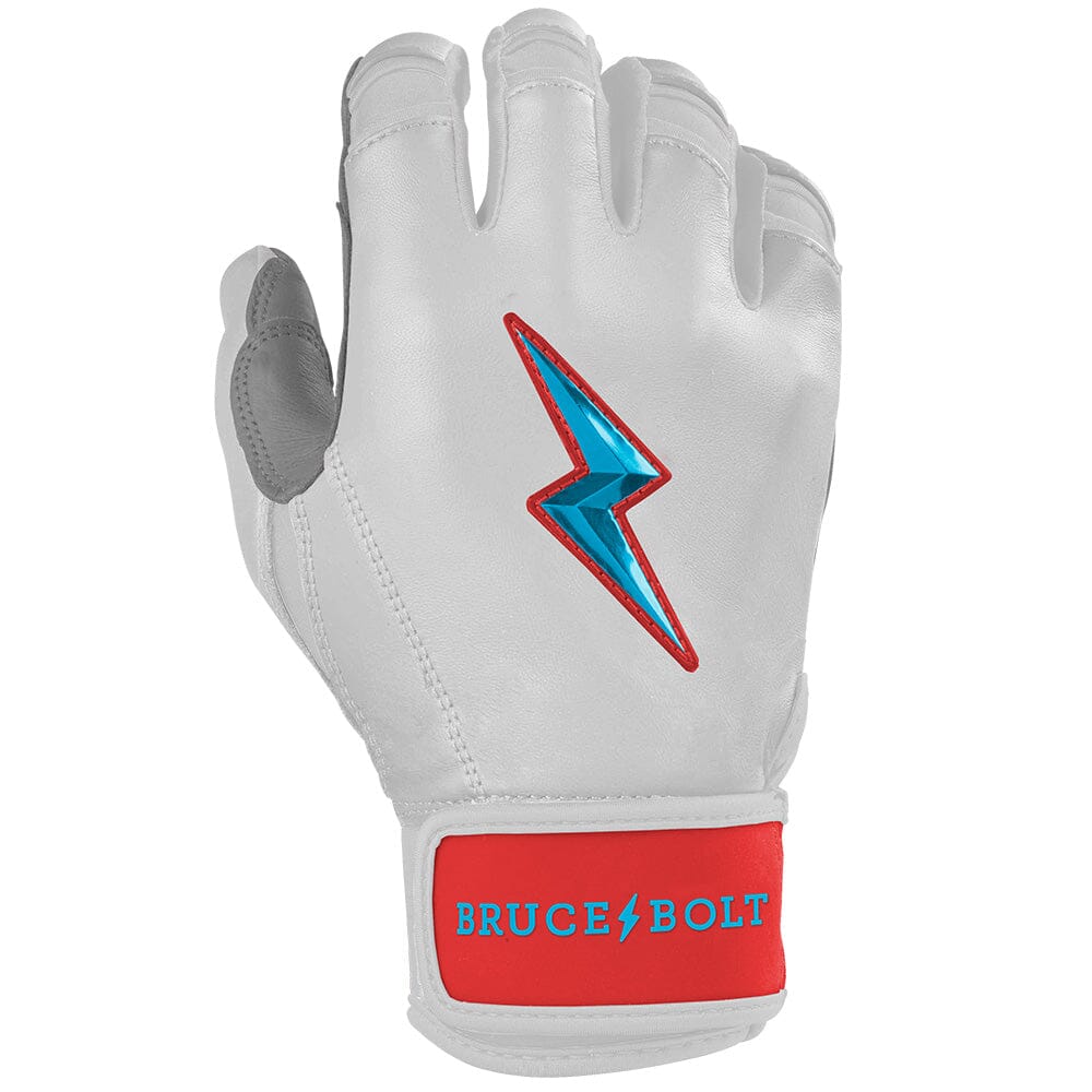 Bear Series Short Cuff Batting Gloves - Miami White - Image 4