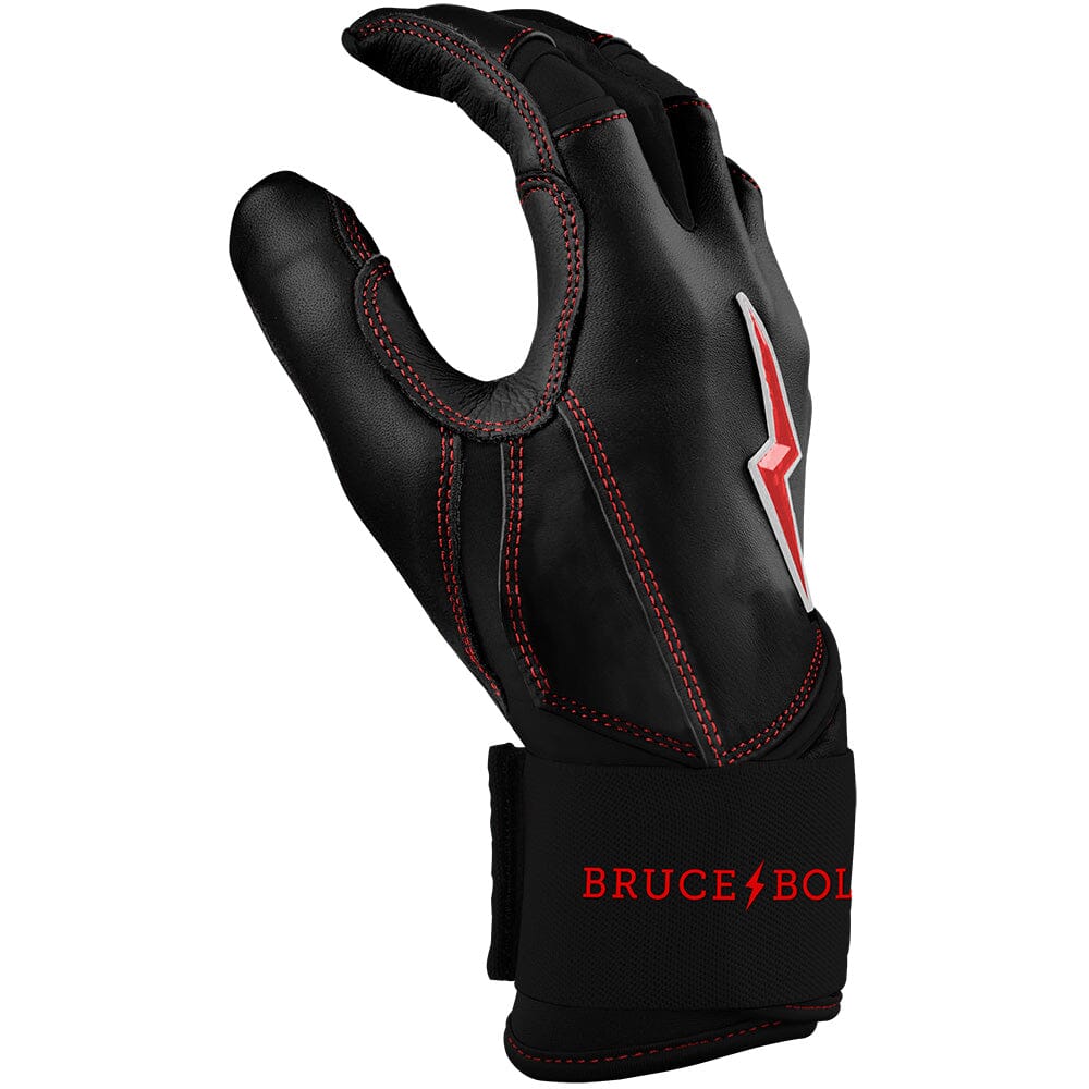 Bear Series Long Cuff Batting Gloves - Black - Image 5